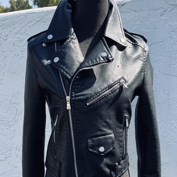 NEW "Let it Ride"Black MOTO Faux Leather Jacket is NWT - Picture 9 of 9